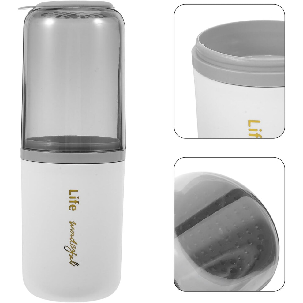 Hkhbjs 2Pcs Travel Wash Cup Portable Toothbrush Holder Drainage Hole