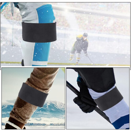 2pcs Hockey Shin Guard Straps Elastic Adjustable Polyester Comfortable Protection Secure Reliable Sports Safety 2
