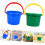 Baldes ao ar livre de 2pcs Baldes de praia meninos e meninas para edifício e armazenamento Sandcastle 2