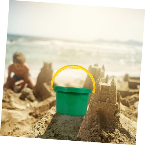 Baldes ao ar livre de 2pcs Baldes de praia meninos e meninas para edifício e armazenamento Sandcastle 2