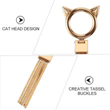 Lot de 2 boutons décoratifs en métal en forme de tête de chat pour sacs et valises, accessoires de bricolage