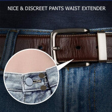 2 Sets Stainless Steel Detachable Waist Reduction Jeans Buttons with Universal Buckles