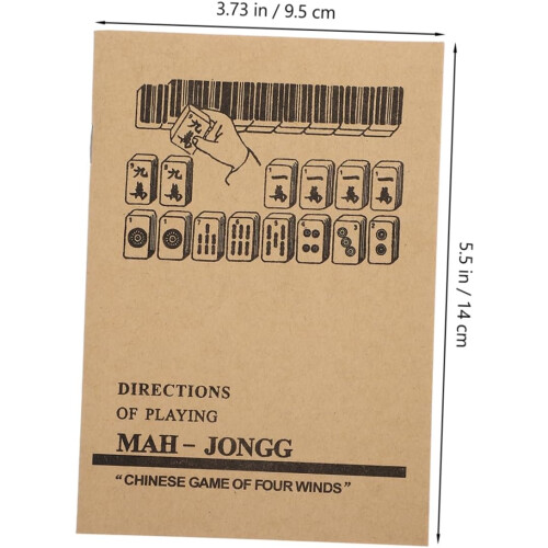 2pcs Complete Mahjong Learning Book English Mahjong Guidebook for Beginners Rule Book Instructions Guide 1