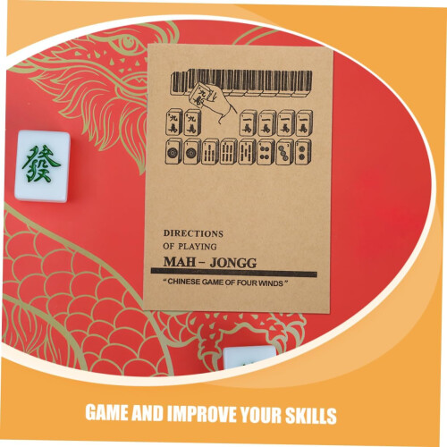 2pcs Complete Mahjong Learning Book English Mahjong Guidebook for Beginners Rule Book Instructions Guide 2