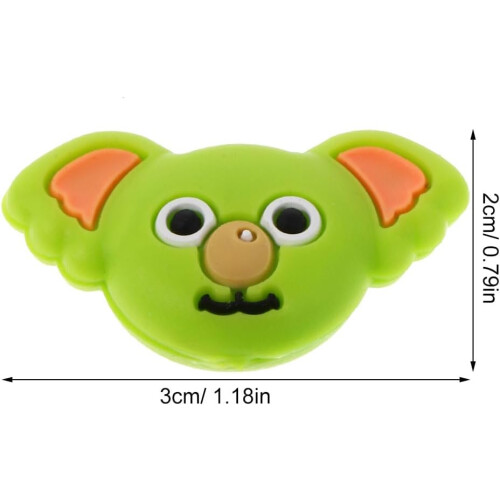 6pcs Koala Bear Tennis Racket Vibration Dampeners Soft String Shock Absorbers Deep Green 1