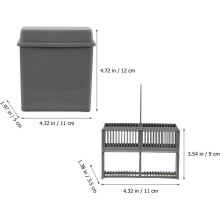 2 set med 24 platser för mikroskopglas i plast, förvaringsställ för lock, laboratorieglas, färgningsburkar, grått färgningsställ, kit