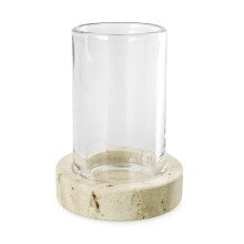 Badeværelseskrus Q-BATH PREMIUM DECOR 1545 travertin + glas