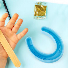 2 moldes de silicona con forma de herradura para la elaboración de jabón y colgantes, compatibles con resina epoxi.