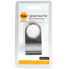 Door Rim Cylinder Pull To Fit Yale Lock Chrome/Brass/Satin Handle Ring Surround