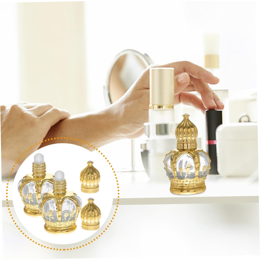 Hkhbjs 2Pcs Perfume Bottles Glass Roller Bottles For Essential Oils Roll Reusable