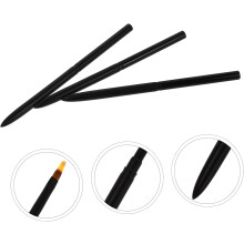 Juego de 3 pinceles de madera para decoración de uñas, ideales para delinear, pintar, esculpir y aplicar esmalte en gel.