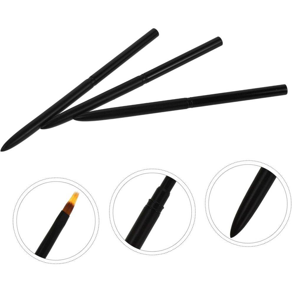 Hkhbjs 3Pcs Nail Art Brush Tool Set Wood Nail Brushes For Art Liner Painting Sculpting Gel Polish Clean