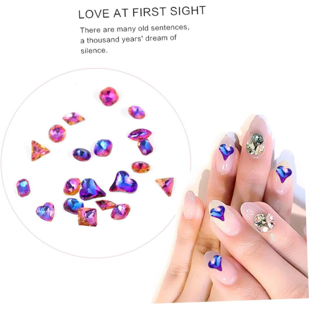 Hkhbjs 20Pcs Nail Stickers Glitter Decorative Nails Stickers Manicure Accessories For Women Girls Assorted Style