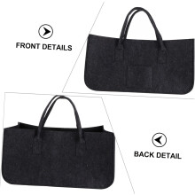 2pcs Travel Stylish Home Supermarket with Indoor Tote Felt Firewood Picnic Log Simple Grocery Handbag