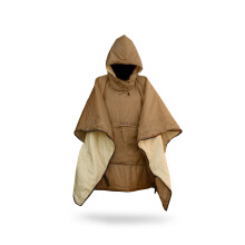 Campingponcho OFFLANDER tynd med varmeapparat brun