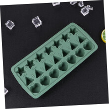 3er-Set Silikon-Eisformen, kreative Herz-, Dreieck- und Sternformen, Lebensmittel – für Küche, Bar, Pudding, Gelee, Aprikose, Grau-Grün