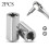 2Pcs/Set 1/4 square hole to 1/4" 6.3mm Hex Screwdriver Bit Adapter Holder Socket 2