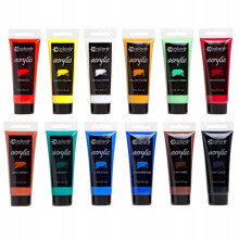 AKRYLMALING I TUBE PROFESSIONELT AKRYLMALINGSSÆT 12x75 ML