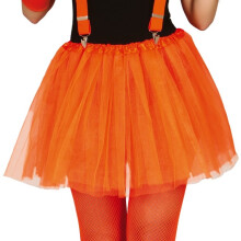 Neonorange tyl-tutu-nederdel til kvinder