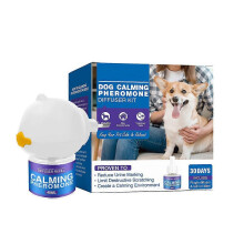 (EU Dog, fragrance) Pet Calming Pheromone Diffuser Kit Anti-Stress Anxiety Relief Calming Spray for Cats & Dogs