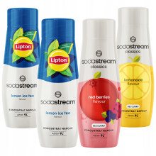 Sodastream-sirupper 2x Iste Citron + Røde Bær + Lemonade