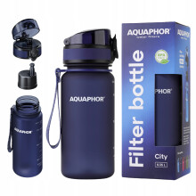 Aquaphor City vandfilterflaske 350 ml marineblå træningsflaske