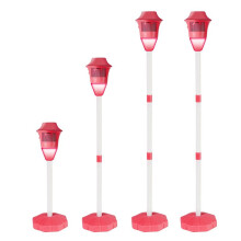 2X Automatic Bubble Machine Vertical Streetlight Bubble Maker with Sound Light for Birthday Wedding Christmas Party Red