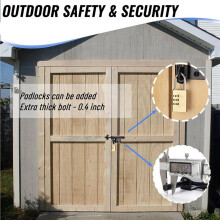 4X Heavy Duty Slide Bolt Gate ,Sliding Bolt Door Lock with Padlock Hole, Slide Bolt Hardware