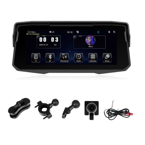 6.86'' Motorcycle Wireless Carplay Android Auto Display Portable Navigation Screen Waterproof  Player Monitor 1