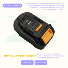 MT20DL Battery Adapter for 18v Lithium Battery, Convert to Use 18v-20v Lithium Batteries