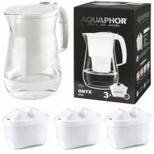 Aquaphor Onyx filterkande 4,2 l + 3 patroner, hvid