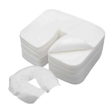 (U Shape) 100x Disposable Pillow Cover Massage Headrest Cover Non Sticking Universal Beauty Salon Bed Headrest Cover for Chairs Beauty