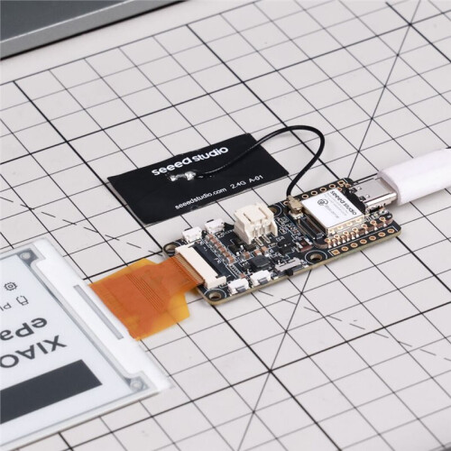 Seeed Studio XIAO EPaper Display Board (ESP32-S3) EE05, E-Ink HMI Dev Kit, 24-Pin EPaper Ondersteuning, Sensor IO, BAT Schakelaar, UI 2