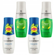 4 Sirupper Sodastream Citron Iste x2 + Citron Lime x2