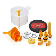 19 Pieces Leakproof Coolant Funnel Set with Adapters Professional Universal Radiator Bleeder Set for Universal Vehicle