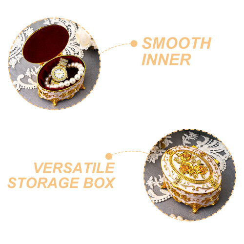 1Jewelry Storage Box Ovaal Aluminium Multifunctioneel Sieraden