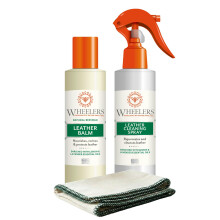 Wheelers Natural Leather Care Kit (Leather Cleaning Spray, Balm and Cloth) Natur