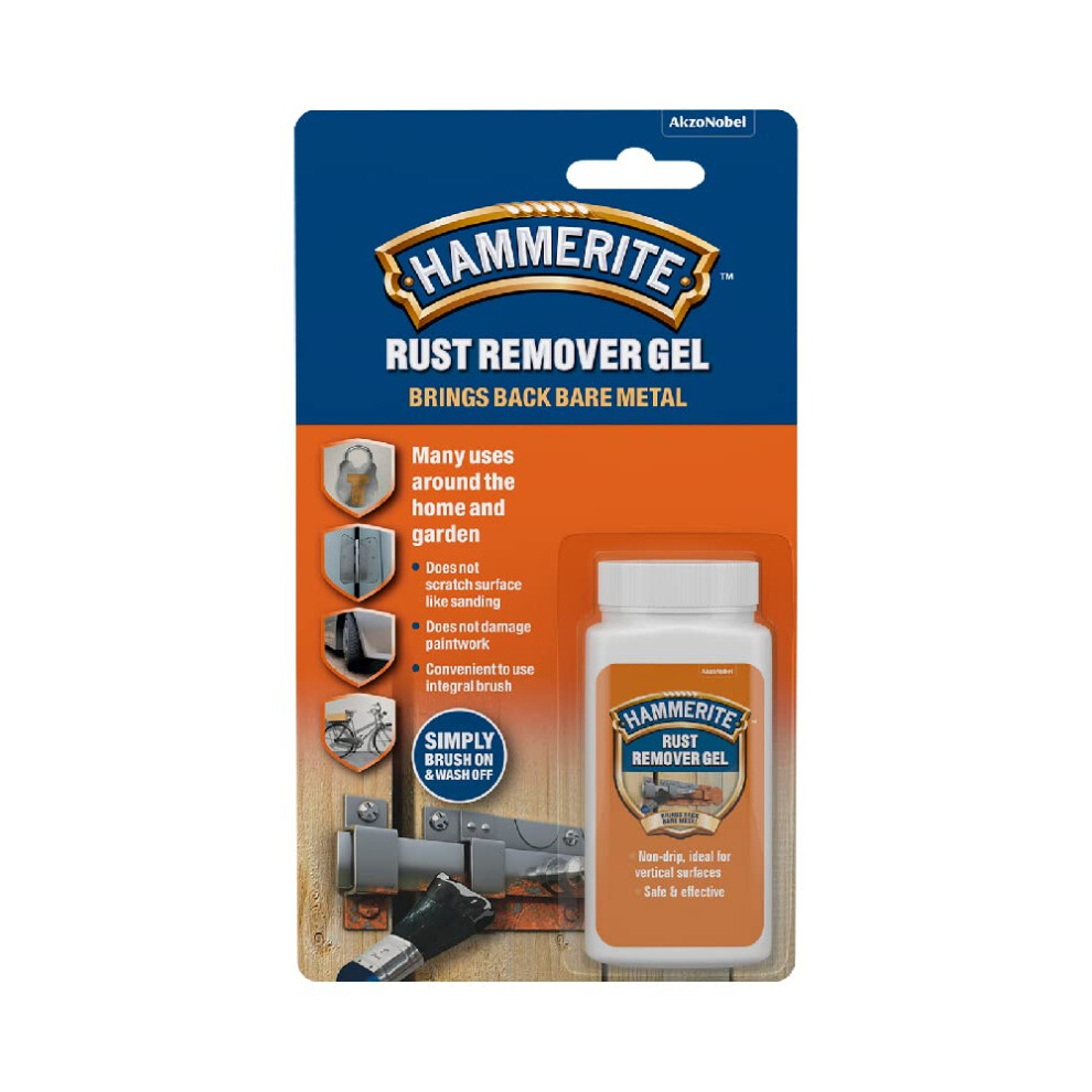 Hammerite Rust Remover Gel Blister. Non Drip Rust Remover For Metal, Rust Conver