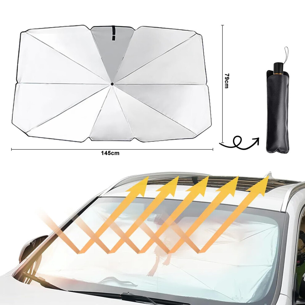 Car Windshield Sunshade Umbrella, Foldable 360 Rotatable Bendable Support Rod, 5009870862072