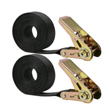 2 Pack Heavy Duty Ratchet Tie Down Straps - Adjustable Premium Tensioning Straps