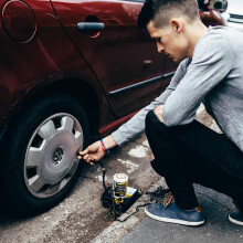 AirMan Tyre Repair Kit, with Valve Puncture Repair Sealant, Air Compressor, for