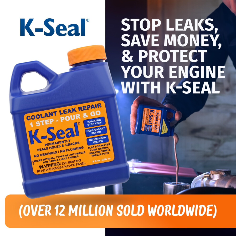 K-Seal Coolant Leak, 236Ml | Multi-Use Car Radiator & Head Gasket Repair Sealant 5003727489726