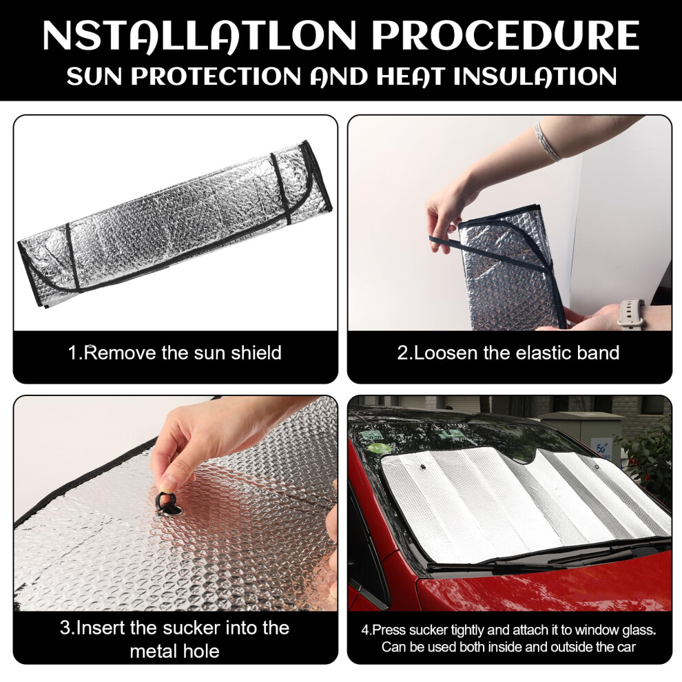 Car Windscreen Sun Shade, Foldable Car Windshield Sunshades Anti Uv Keep Vehicle 5004523293654