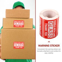 1Rol Fragile Waarschuwing Stickers Voor Verpakkingslabels