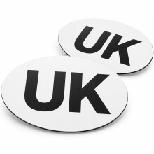 1 or 2 Pack UK Magnetic Car Sticker for Europe – GB Stickers for Car Travel – UK Car Magnet – Regulation Size – Weatherproof & Paint-Safe –