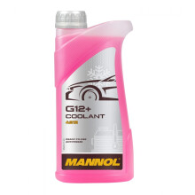 MANNOL 1 Litre Coolant G12+ Antifreeze 4212 SAE J1034 Carboxylated Ready For Use Solution