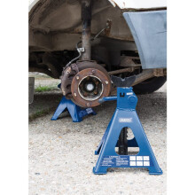 Draper 30883 Ratcheting Axle Stand, 6 Tonne Capacity, 29mm x 107mm Saddle, Pair