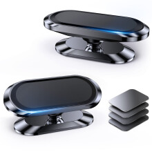 Coolpow Car Phone Holder【2-Pack】,Magnetic Phone Holder for Cars Dashboard【 Strong Magnets,360 Rotation】Super Stable Magnetic Automobile Crad