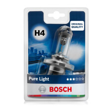 Bosch H4 (472) Pure Light Halogen Headlight Bulb, 12V 60/55 W, Original Quality
