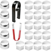 Gebildet 17mm Chrome Wheel Nut Covers, Lug Nut Covers, 24pcs Universal Wheel Bol